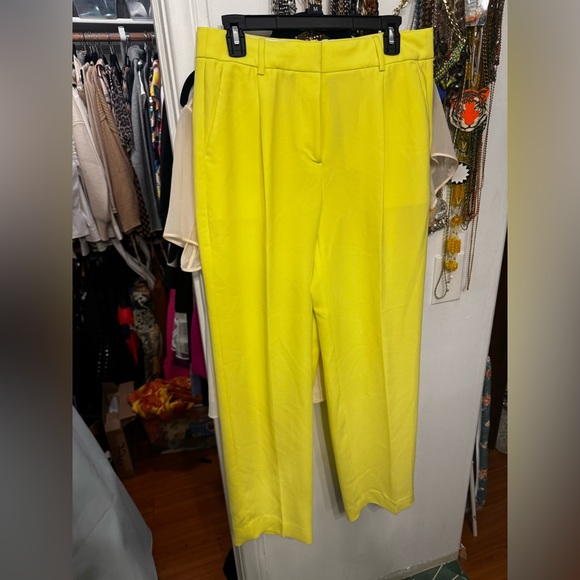 J.Crew Essential Trouser Pant in City Crepe - Lemon Sorbet - Picture 4 of 6
